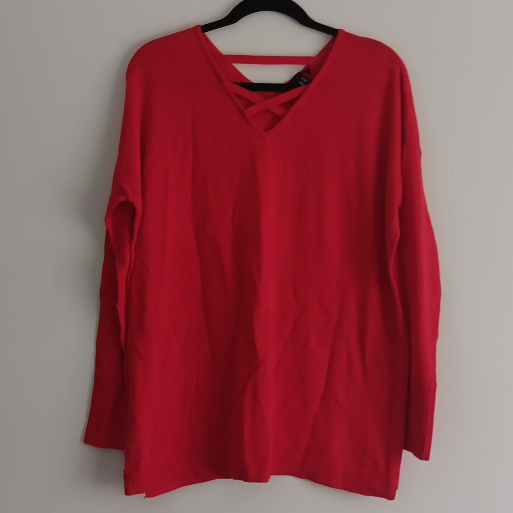 H by Halston  Double V Neck Sweater #1894